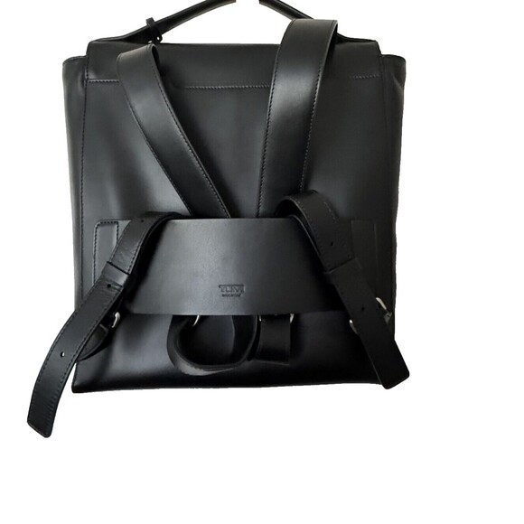 New TUMI leather handbag purse backpack Pavia Italy bag travel laptop Rare luxe main image 5